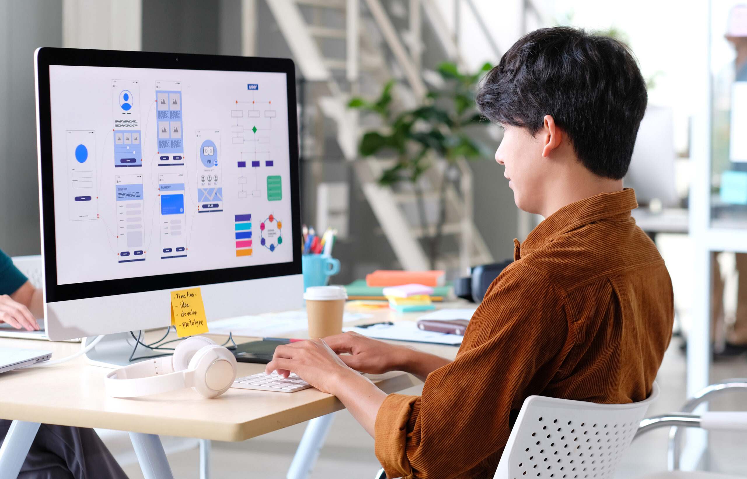 Website designer, Creative planning phone app development templa