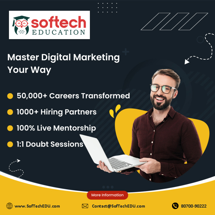 Best Digital Marketing Courses in Ulwe for Top Online Offline Institute with Advance Training Certification in SofTech Education